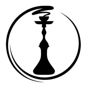 

14.7cm*15cm Shisha Smoking Vinyl Stickers Decals Car Accessories Black/Silver S3-5950