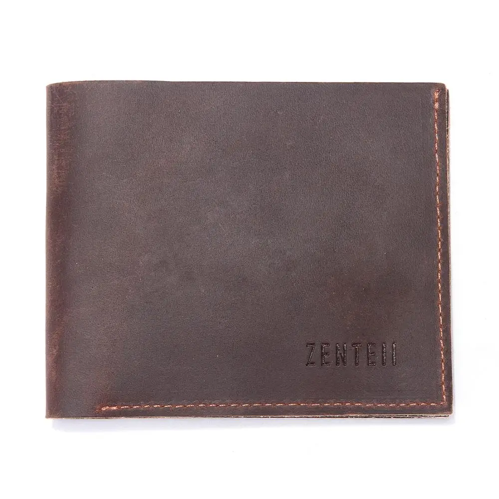 

ZENTEII Men Genuine Leather Retro Bifold Wallet