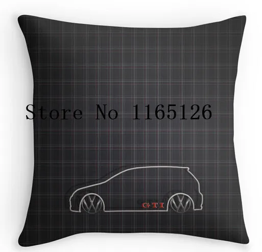 Hot sale Pillow cases GTI font b Tartan b font two sides printing Square Zippered Pillowcase