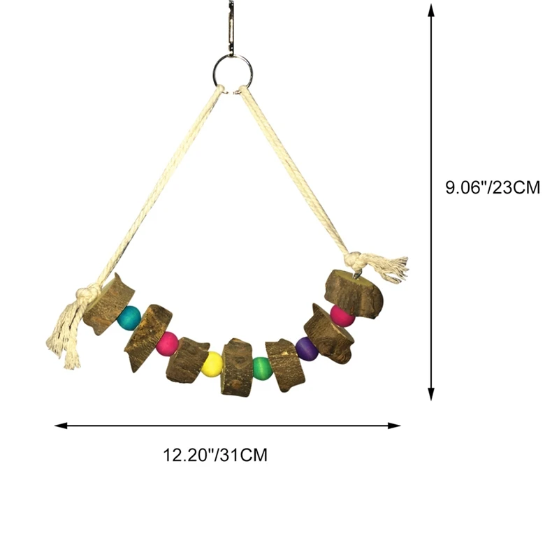 Игрушка-попугай клетка качели гамак для домашних питомцев птица висящий колокольчик подвесная игрушка попугай Ара любовь птица Finch Жевательная птица игрушки принадлежности - Цвет: 60A