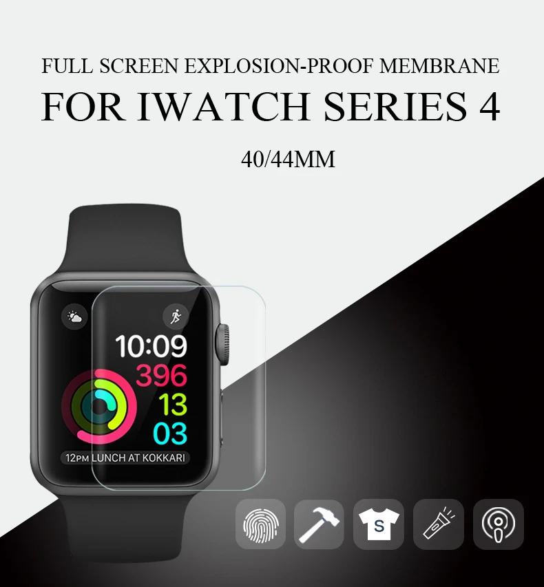

bands for Apple Watch Series 4 hot bending explosion-proof membrane 40/44mm full-screen curved hot bending protective film