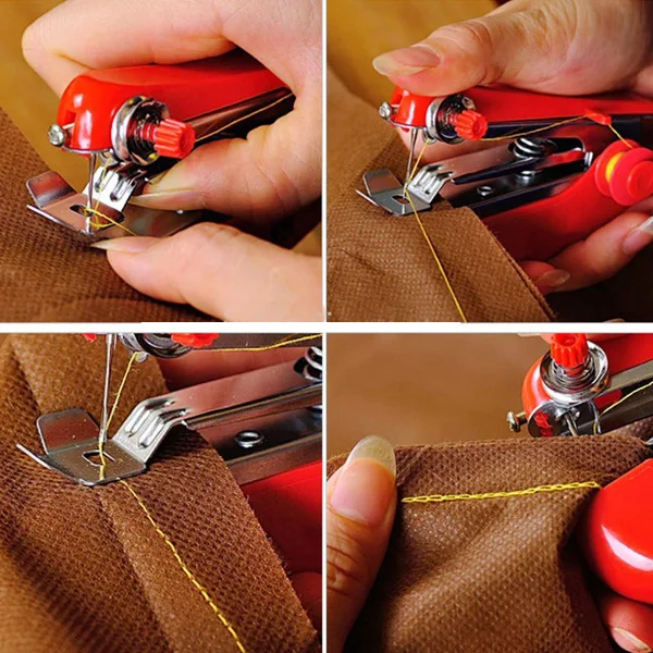 

1pcs Hot Selling Useful Portable Needlework Cordless Mini Hand-Held Clothes Fabrics Sewing Machine MF999
