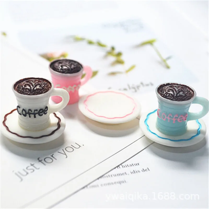 

7Pcs/Lot Coffee Cup Diy Lizun Slime Charms Supplies Accessories For Slime Filler Miniature Resin Kids Polymer Plasticine Gift