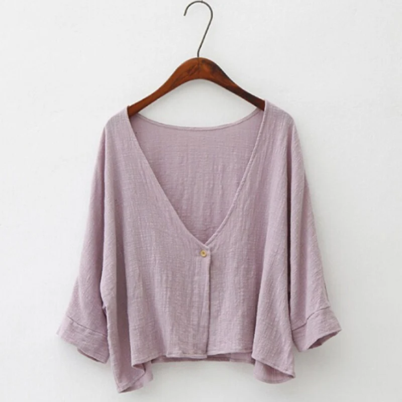 القطن الكتان معاطف جديد الربيع الخريف إمرأة زر واحد سترة الخفافيش كم سترة بسيطة الخامس الرقبة معطف قصير فضفاض عباءة سترة القطن الكتان معاطف جديد الربيع الخريف إمرأة زر واحد سترة الخفافيش كم سترة بسيطة الخامس الرقبة معطف قصير فضفاض عباءة سترة