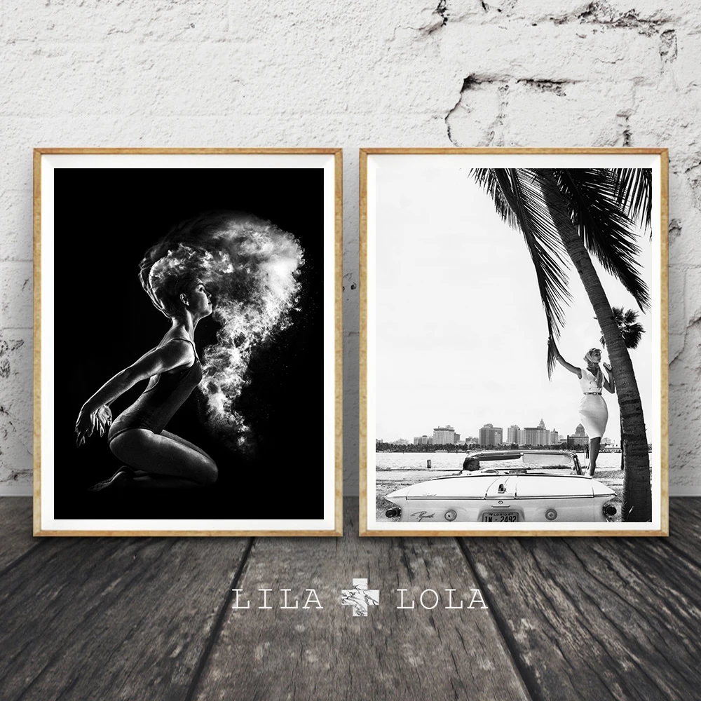 

Quadro Dancer Posters and Prints Wall Pop Art Black and White Canvas Painting Wall Pictures For Living Room Decor for Home