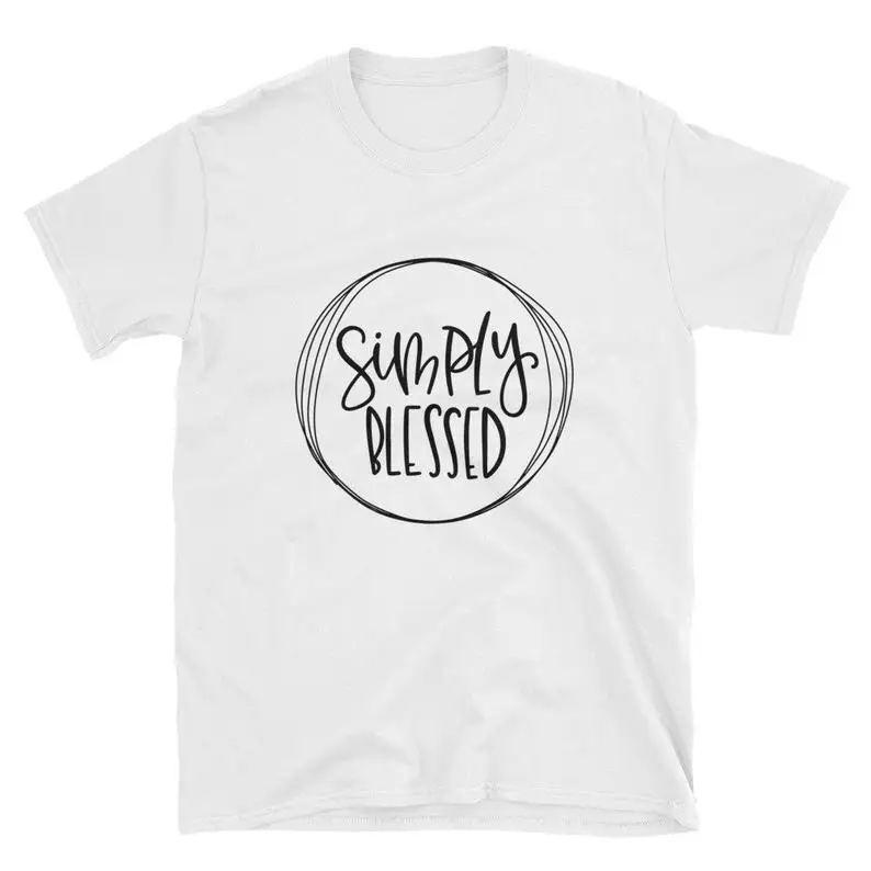 white tee black text Простая футболка с надписью Blessed Mom Christian, футболка унисекс с надписью Jesus Blessed Bible, забавный подарок, религия, Винтажная футболка, топы - Цвет: white tee black text