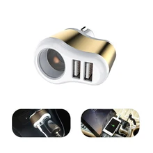 Автомобильное зарядное устройство прикуриватель 2 порта USB зарядное устройство 2.1A автомобильное зарядное устройство мобильный телефон универсальный для iPhone samsung Зарядка