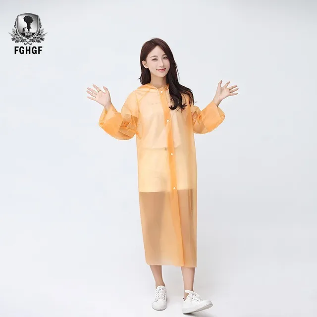 US $2.22 FGHGF Thickened Fashion Raincoat Waterproof Rain Coat The Man Women Clear Transparent Camping Water