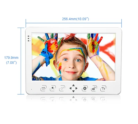 10 дюймов ЖК-дисплей сенсорный ключ монитор видео дверной звонок Домофон Система записи и изображения ночного видения дверной звонок