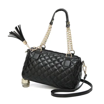 

111718 new hot women handbag female fashion tassel Boston bag lady shoulder bag