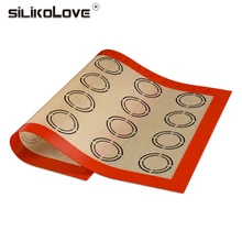 Silikolove 42*29.5 см выпечки Коврики антипригарным силиконовый коврик Простыни Формы для выпечки Кондитерские Инструменты раскатки теста Коврики для торт Cookie Macaron