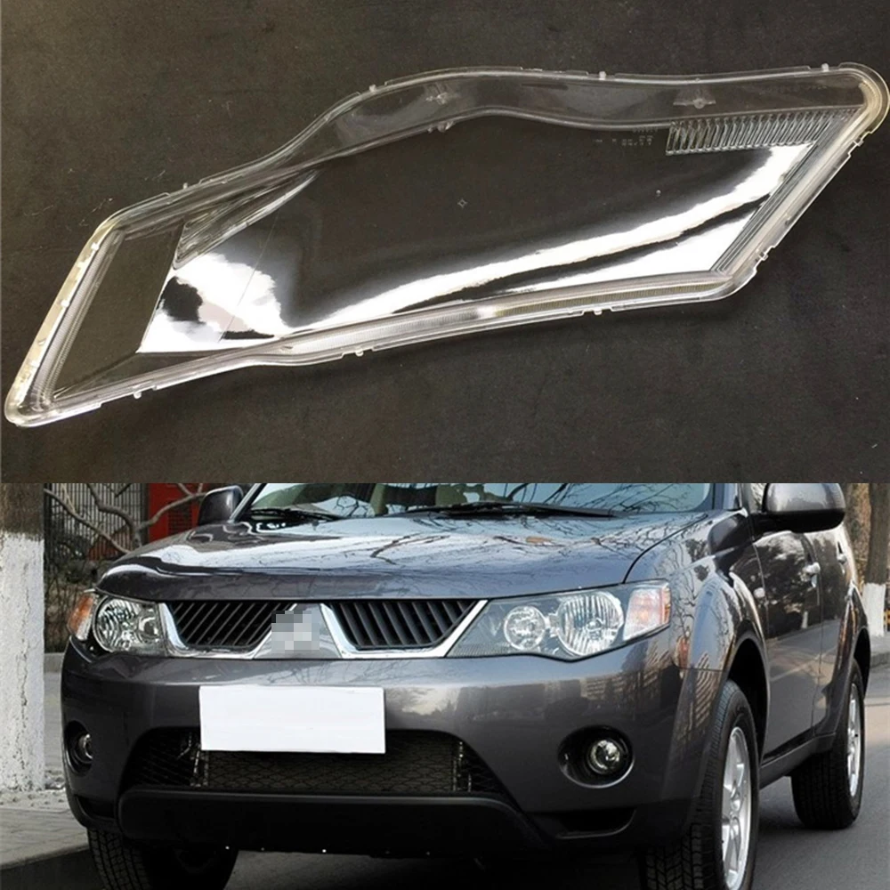 

For Mitsubishi Outlander EX 2007 2008 2009 Transparent Car Headlight Headlamp Clear Lens Auto Shell Cover