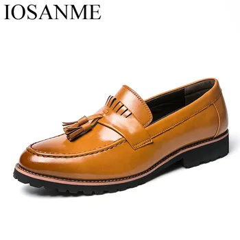 

tassel leather shoes men formal dress male footwear italian elegant dress moccasins homme business borgue oxford shoes for men