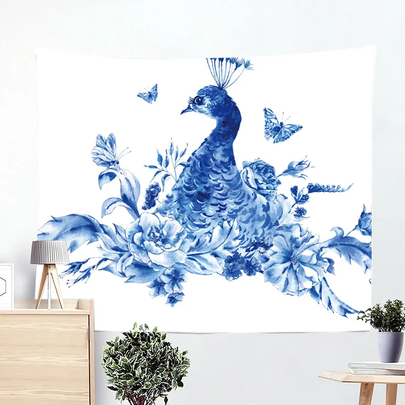 

Boho Large Wall Tapestry Dragon Unicorn Wall Hanging Tapestry Mandala Beach Carpet Animal Monkey Llama Peacock Printed Carpet