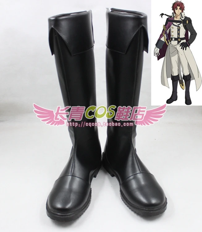 Черные длинные сапоги для косплея на Хэллоуин Seraph of the End Crowley Eusford C006 |