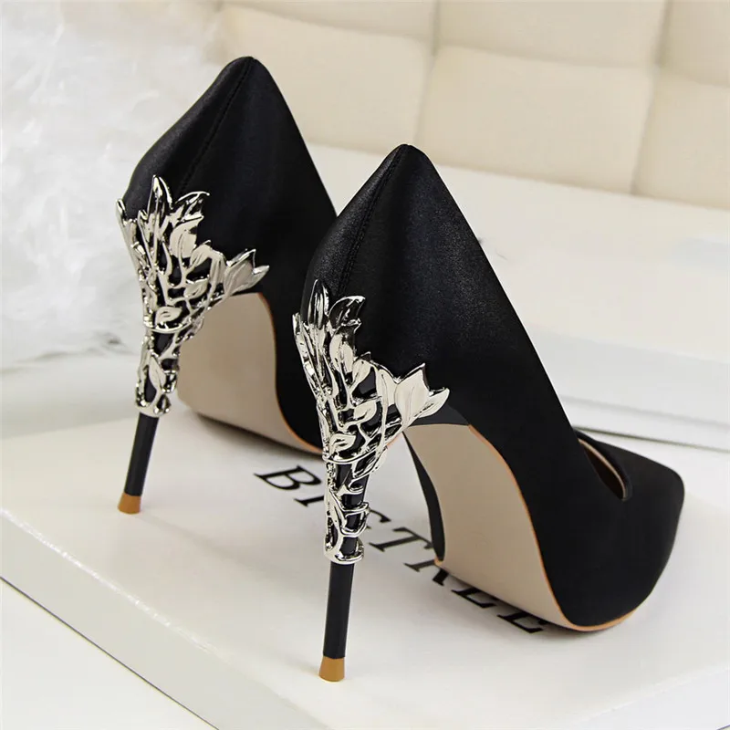 bridal shoes wedding shoes woman gold high heels pointed toe pumps women shoes high heel ladies shoes zapatos de novia