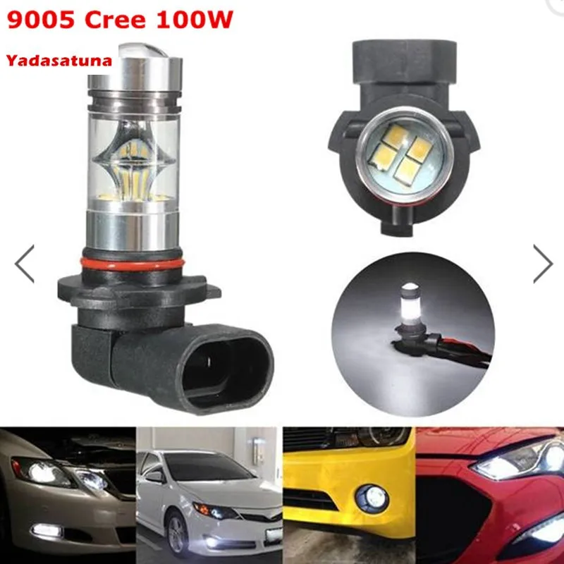 2xhigh качество 100W 9005 HB3 светодиодный лампы 20 SMD с Luxeon чип Противотуманные фары