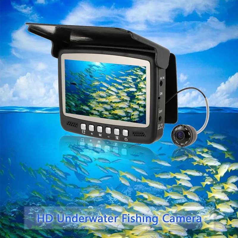 

YUMEIQUN Underwater Ice Fishing Camera 4.3 inch LCD Monitor 8 LED Night Vision Video Camera 15m Visual Fish Finder