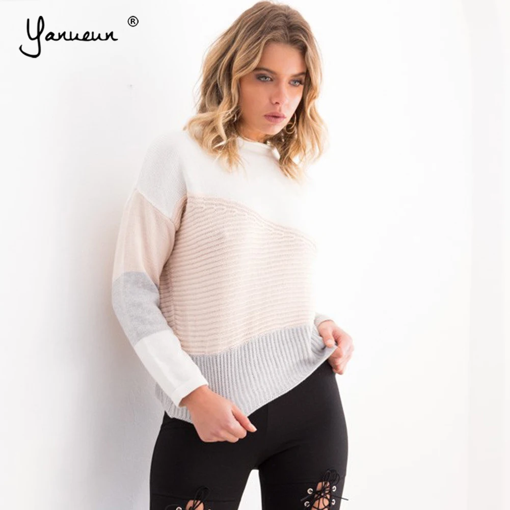 

Yanueun Spring Autumn Winter Loose Sweaters Knitted Trendy Turtleneck Sweater and Pullovers Fashion Sweaters Knit Jumpers