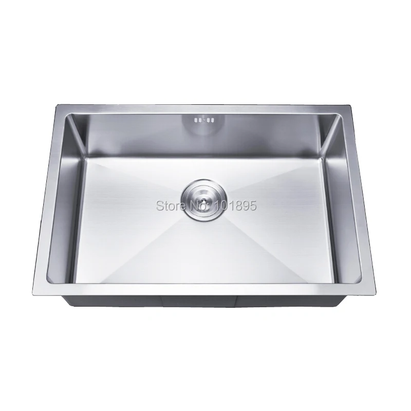 

SUS304 Steel Square Single Bowl 450*400*228MM Kitchen Sink X26009