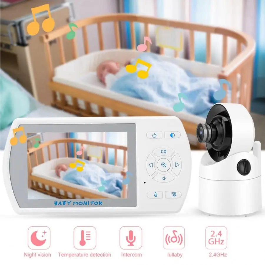 

3.5in Rotatable Wireless Infant Monitor Real-Time Baby Care Monitor Temperature Monitoring