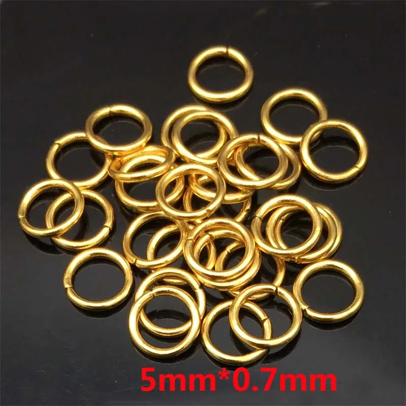 50pcs Stainless Steel Gold Tone Open Jump Rings Jewelry Findings Split Rings For DIY Accessories Dia. 3.5mm-10mm