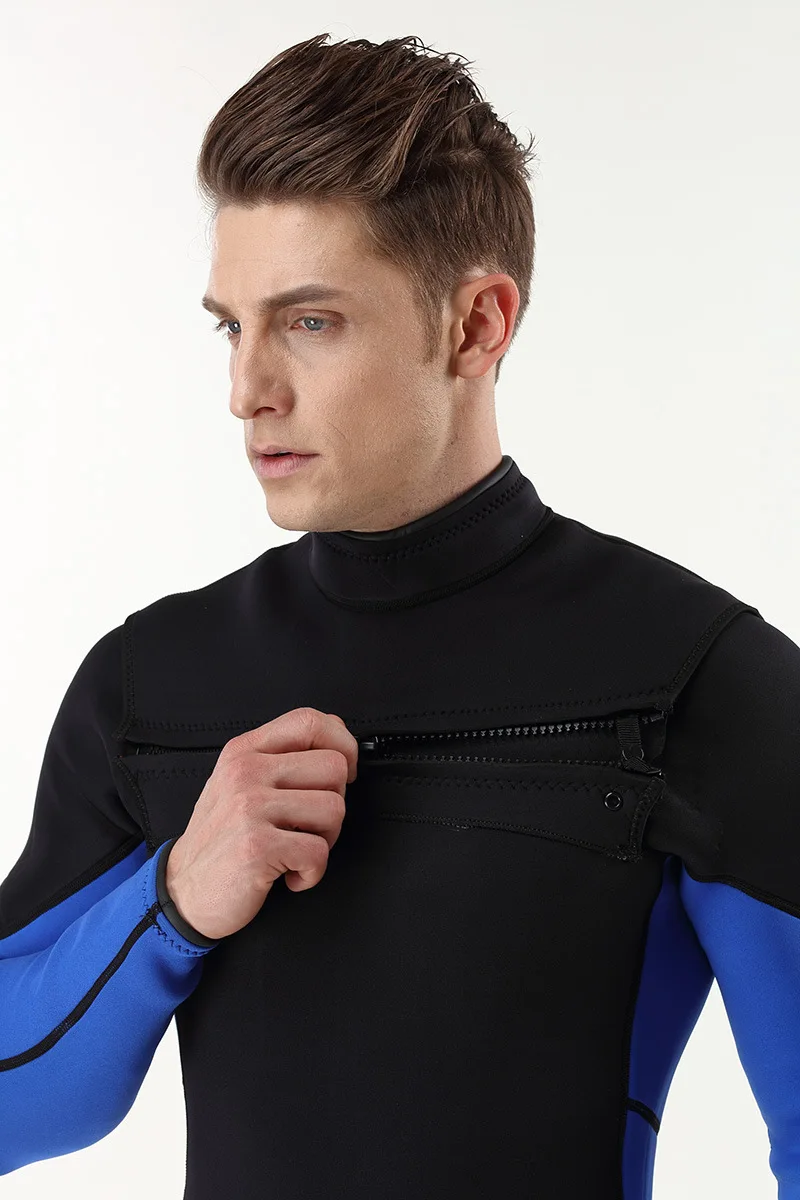 3 мм полный черный Передний открытый молния серфинга костюм для холодной и теплой соединенной мужской Дайвинг костюм