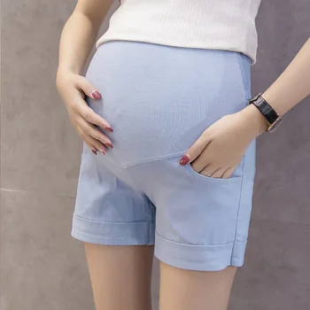 

2020 New Maternity Active Shorts Pants Adjustable Stretchable Pregnancy Trousers with Pockets
