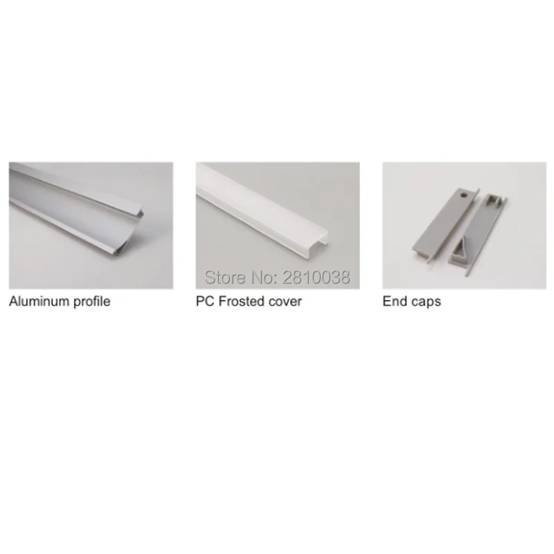 10 X 1M Sets/Lot Anodized LED profil aluminium and AL6063 Extruded Aluminum track channel profile for recessed wall lights