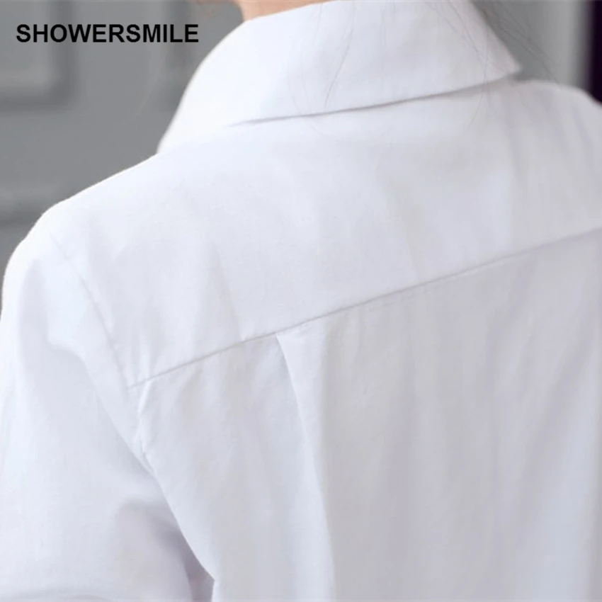 Oversized Blouse Women Plus Size XL-5XL White Loose Shirt Large Women Cotton Long Sleeve Turn Down Collar Solid 2016 Blouses