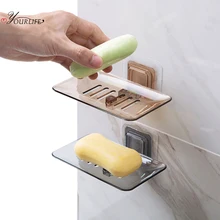 OYOURLIFE Европейский Стиль Прозрачный сливной держатель для мыла настенная подвесная мыльница поднос подставка для туалетного мыла аксессуары для ванной комнаты