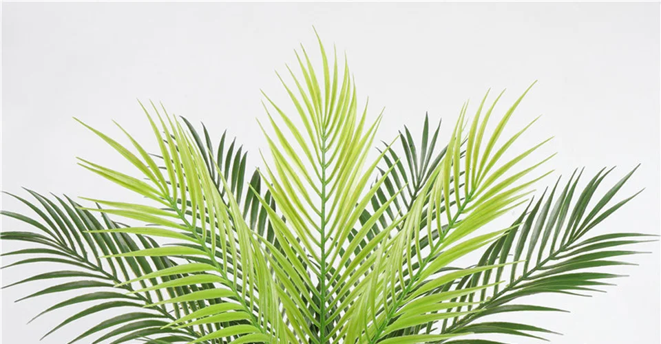 HMEOT искусственные пальмы зеленые листья растения пластиковые горшечные бонсай листья сад дома свадебный стол украшения 1 шт
