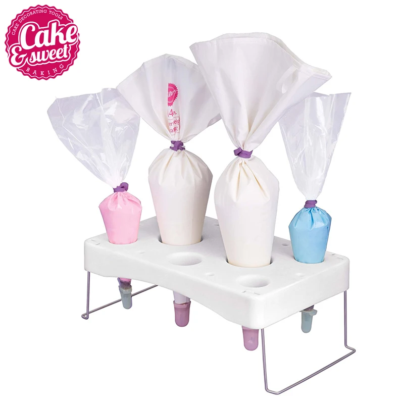 

Cake tools Plastic Fondant Cake Nozzle Tips Bags Stand Holder Baking Pastry Tools Convenient Durable Cake Decorating Accessories