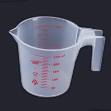 250 мл пластиковый мерный стакан эко-друзья кухонные инструменты домашние измерительные инструменты для сахара кофе Градуированный с ручкой