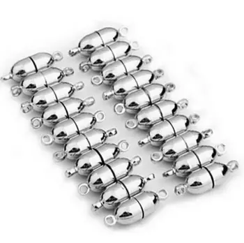 

Free Ship 20Pcs Strong Magnetic Clasps For Bracelet Chain Rhodium Plated Buckle Hook