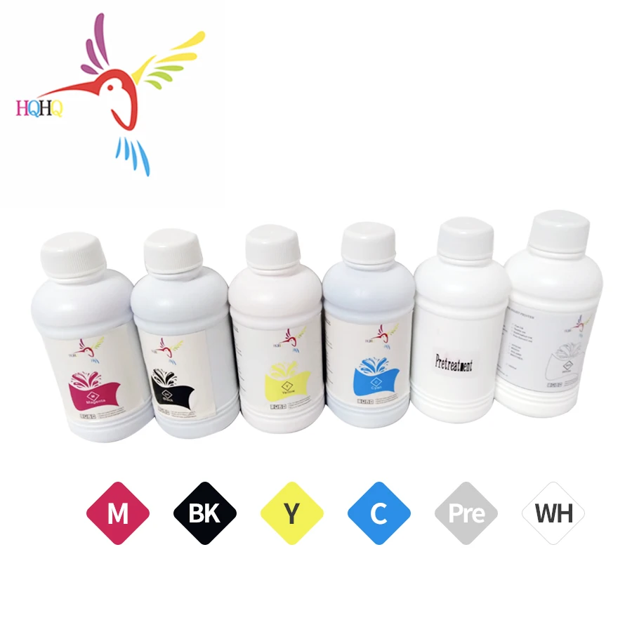 

HQHQ 500ml/Bottle Refillable Textile Ink For Epson 1400 4880 R2000 R2000 R2400 R2880 R3000 4880 7800 7880 Textile Printing