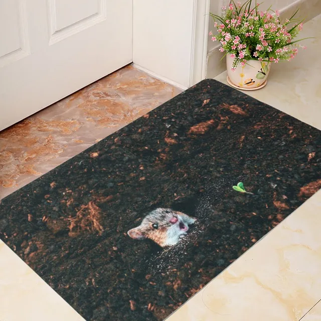Printed Waterproof Bathroom Rug Kit Non Slip Bath Mats Floor Printed Waterproof Bathroom Rug Kit Non Slip Bath Mats Floor Carpet Ped Pad Large