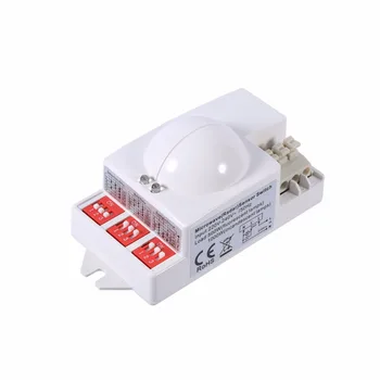 

360 Degree 500W Light Switch Microwave Smart Motion Radar Sensor Ceiling Recessed Wall Garage Control 220~240V AC 50HZ