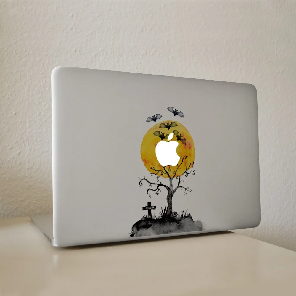 Темная летучая мышь лунный свет Виниловая наклейка для ноутбука наклейка для DIY Macbook Pro Air 11 13 15 дюймов кожи ноутбука