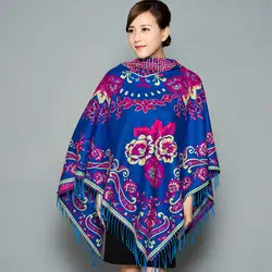 Осень-зима теплый платок Шарфы для женщин пашмины Кашемир толщиной негабаритных Косынка шаль красные модные Одеяло с бахромой