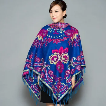 

Autumn Winter Warm Shawl Scarves Pashmina Cashmere Thick Oversize Square Scarf Shawl Red Fashion Blanket With Fringe