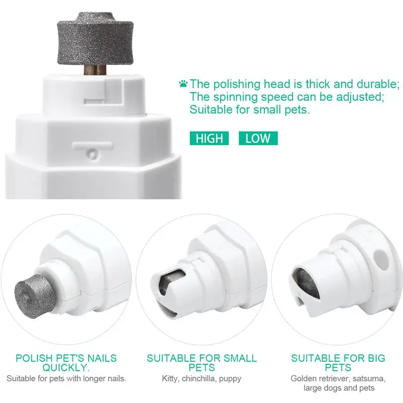 Электрическая точилка для ногтей с перезаряжаемой литиевой батареей безболезненный триммер для стрижки собак и кошек