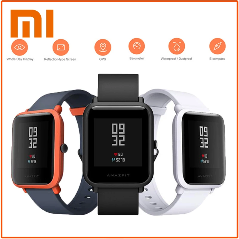 

Xiaomi Amazfit Bip Smart Watch [English Version] Huami GPS Smartwatch Android iOS IP68 45 Days Battery Life smart watch men