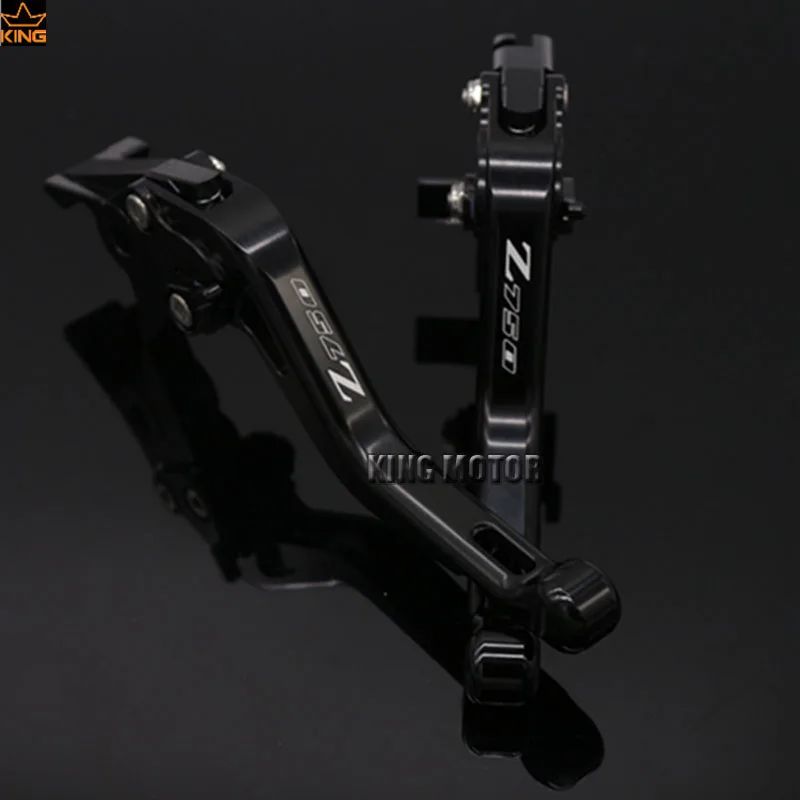 

For KAWASAKI Z750 S Z750S 2006-2008 Motorcycle Accessories CNC Aluminum Adjustable Short Brake Clutch Levers logo Z750 Black