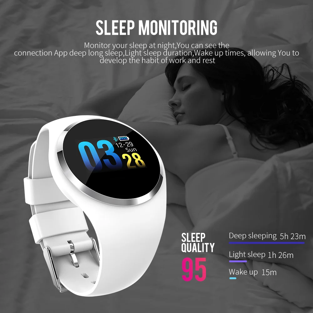 CYUC Q1 Smart Wristband Color LCD Screen Blood Pressure Heart Rate Monitor smart band Fitness Tracker Smart Bracelet ladies