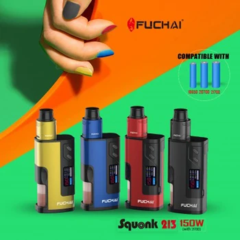 

Original Electronic Hookah Sigelei Fuchai squonk 213 box mod kit 150 power with 5ml tank Atomizer by 21700/20700/18650 Vape