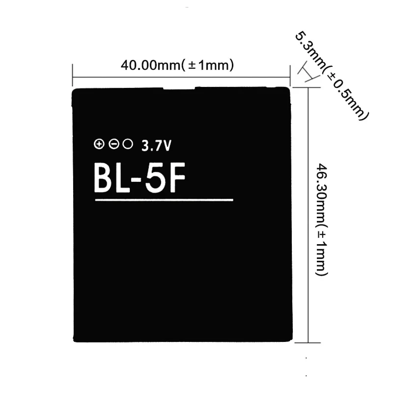 

Free Shipping New For Nokia N96 N95 BL-5F Battery 3.7V Replacement Mobile Cell Phone Batteries Lithium BL 5F BL5F VI238 P69