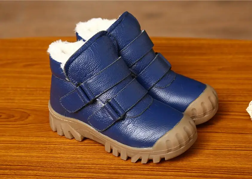kids genuine leather snow boots-15