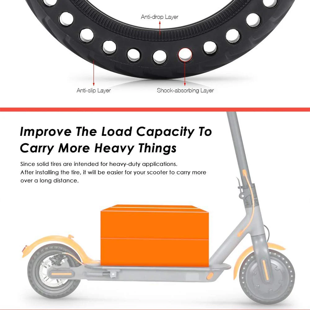 Для Xiaomi M365 электрический скутер шины скейтборд полые твердые шины амортизатор демпфирования резиновые шины для Xiaomi АКСЕССУАРЫ