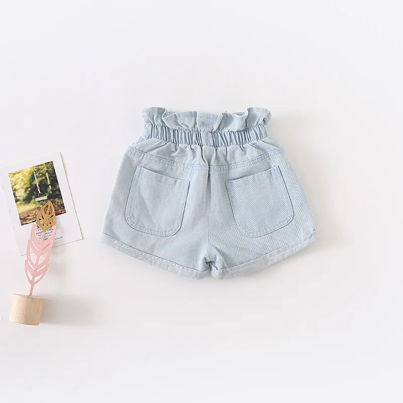 Curtas para o Bebê Verão Nova Chegada Estilo Coreano Algodão Cor Pura Cintura Alta All-match Moda Quente Calças Doce Bonito Meninas 2020 21 Mamãe e Bebê